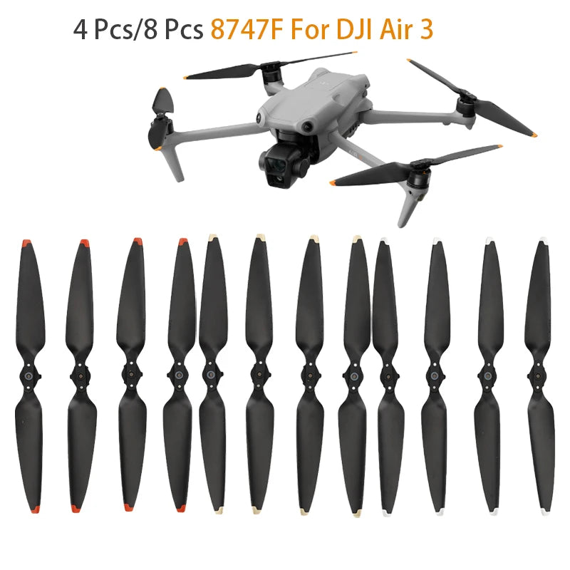 Hélices basse consommation DJI Air 3 / Air 3S – lot de 4 ou 8